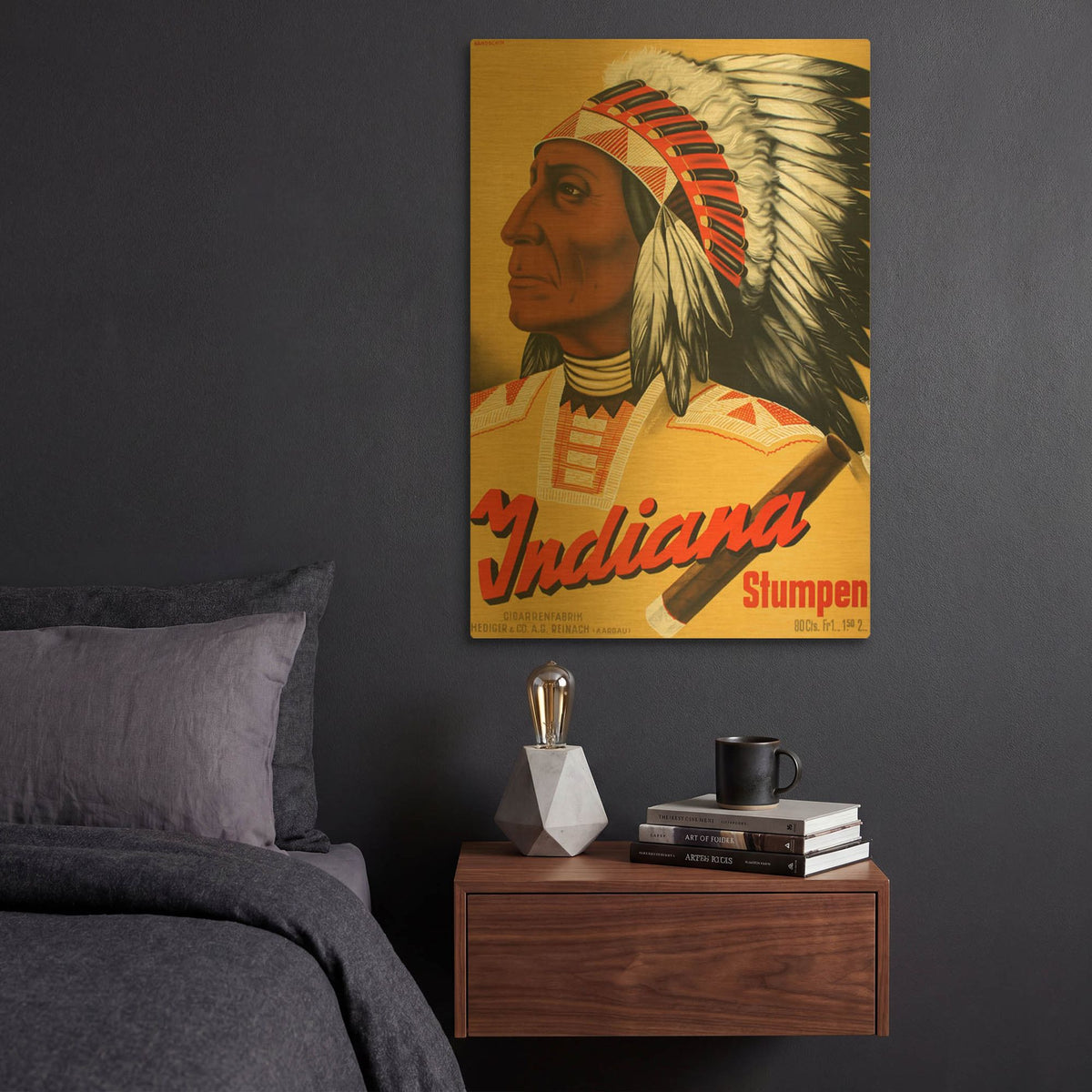 'Indiana Stumpen' By Vintage Posters Gold Metal Wall Art