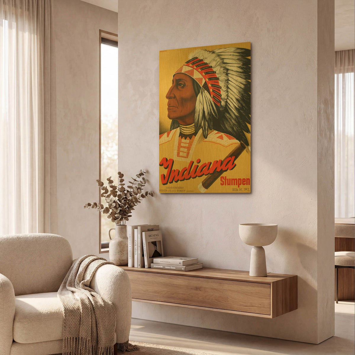 'Indiana Stumpen' By Vintage Posters Gold Metal Wall Art
