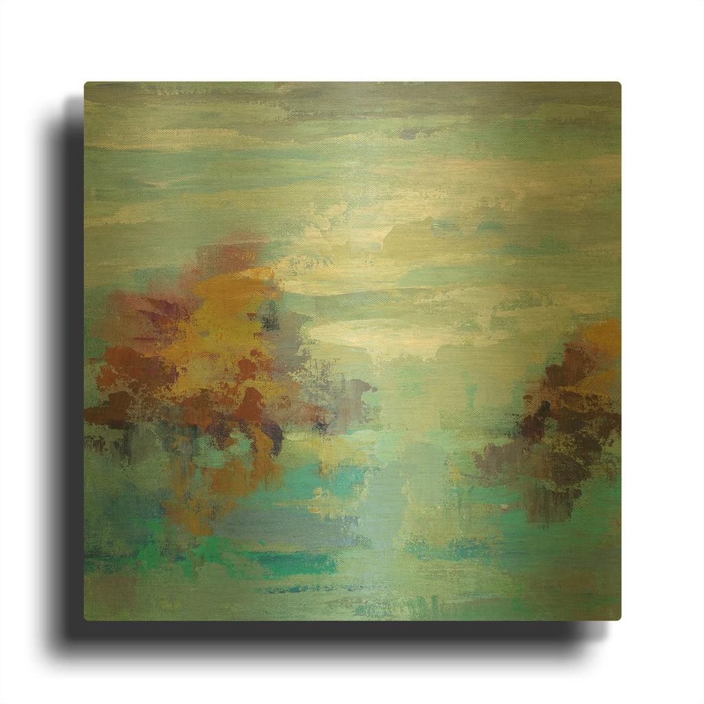 'Morning Mist I' By Silvia Vassileva Gold Metal Wall Art