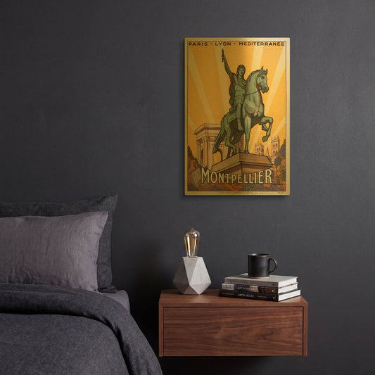 'Montpellier' By Vintage Posters Gold Metal Wall Art