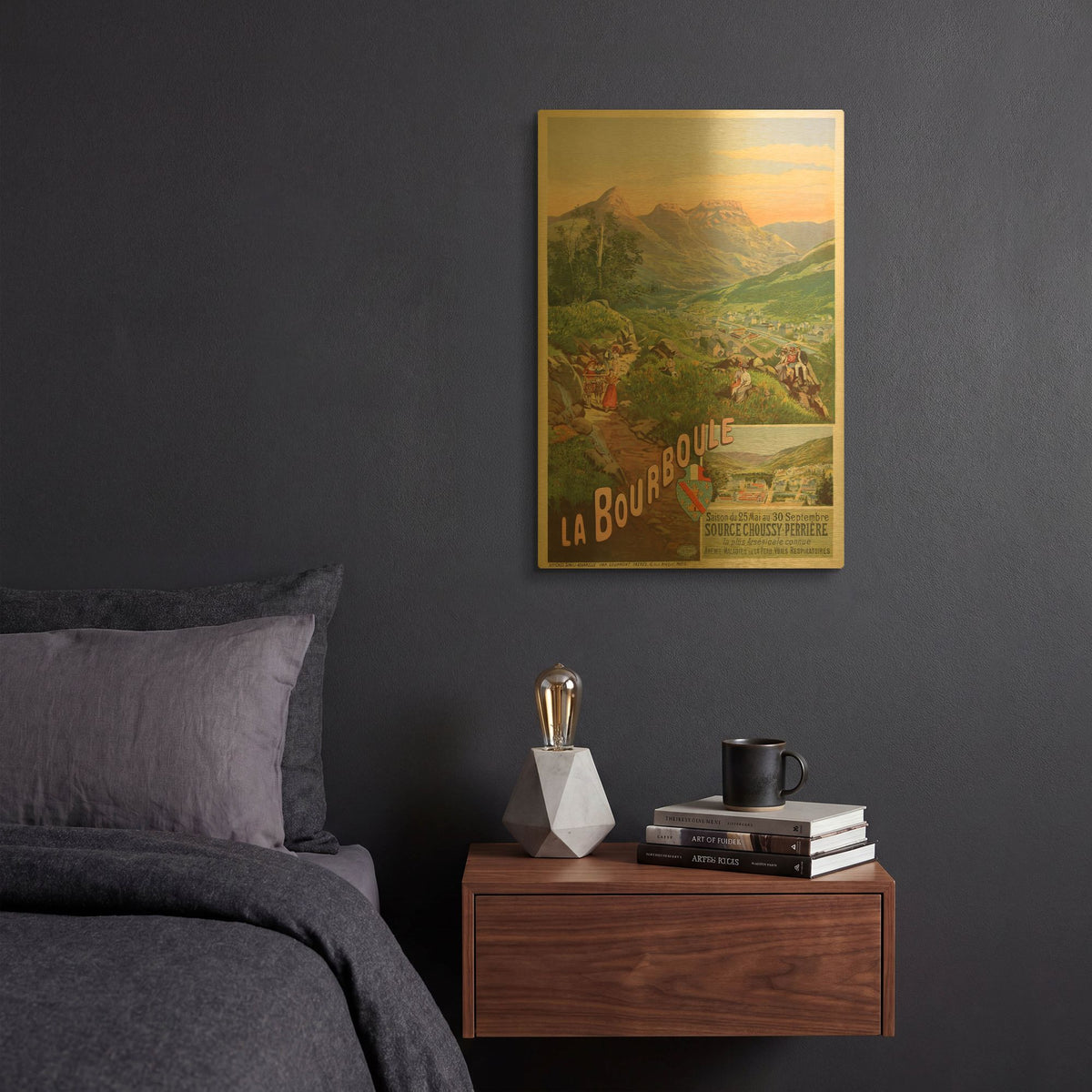 'La Bourboule' By Vintage Posters Gold Metal Wall Art
