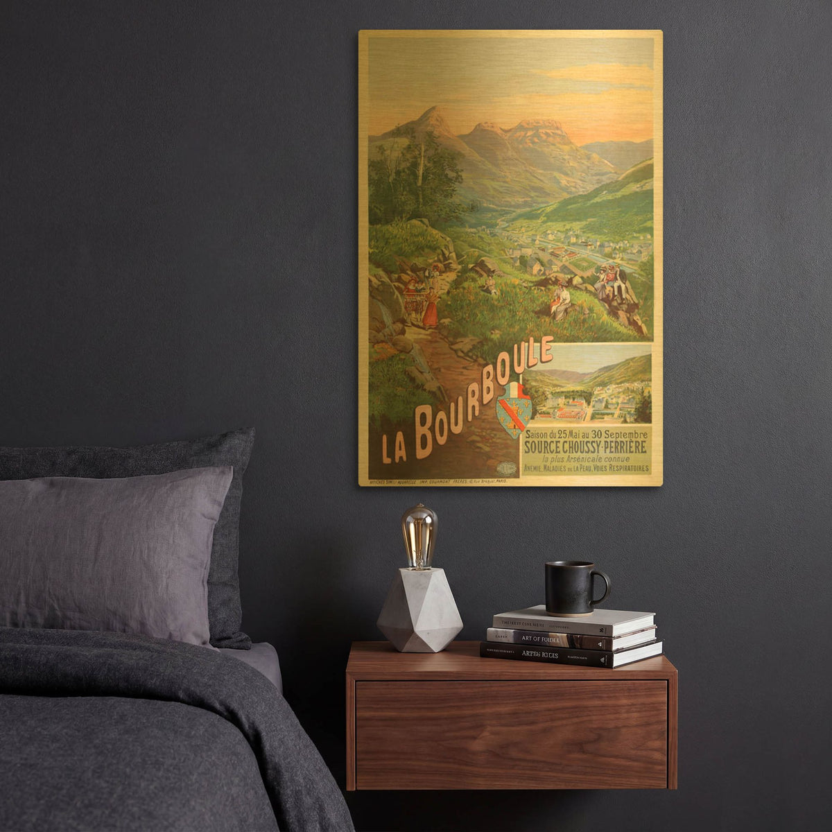 'La Bourboule' By Vintage Posters Gold Metal Wall Art