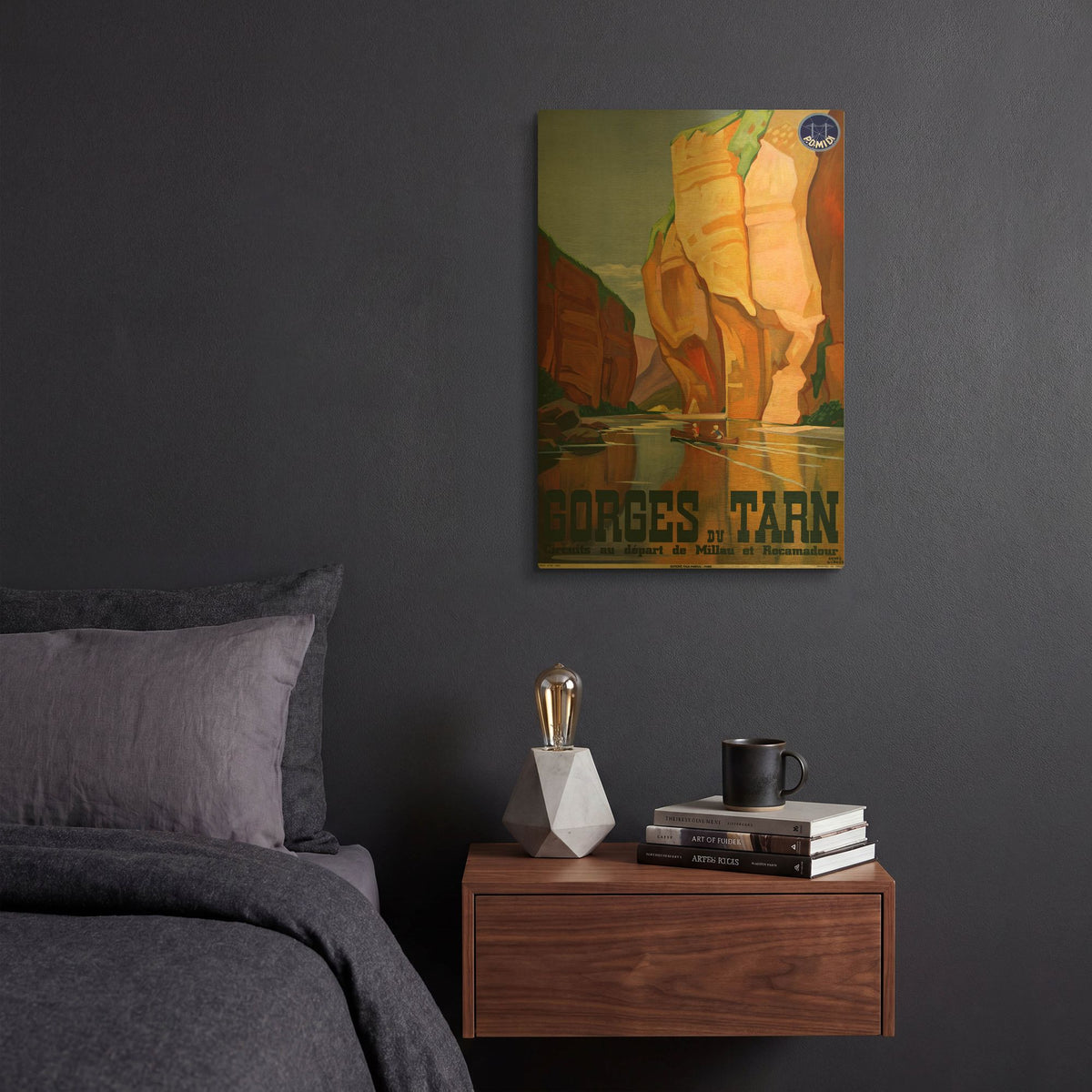 'Gorges du Tarn' By Vintage Posters Gold Metal Wall Art