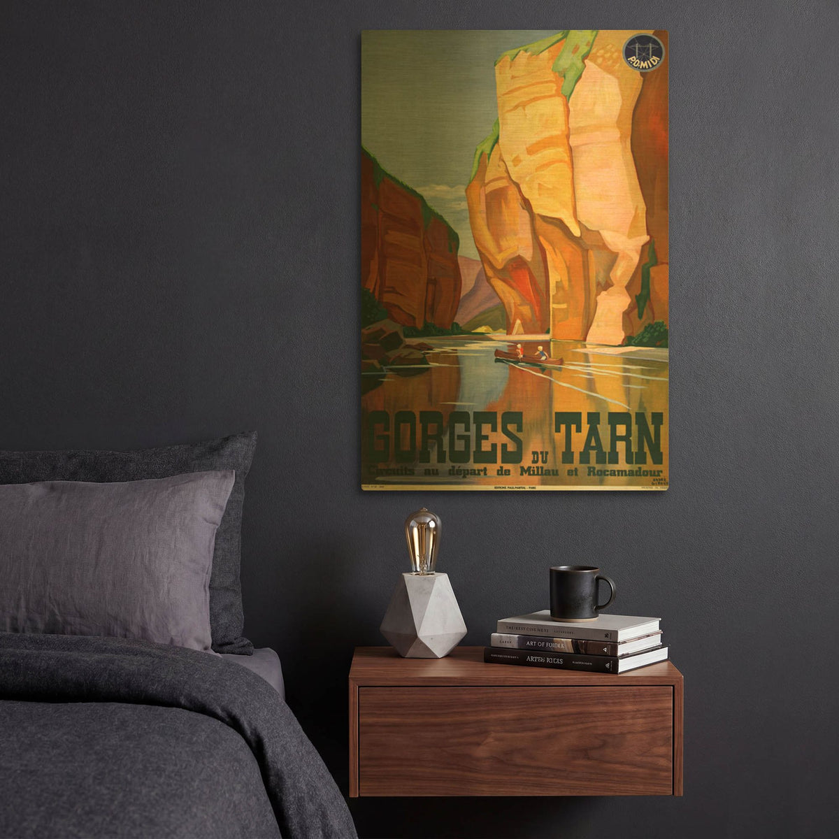 'Gorges du Tarn' By Vintage Posters Gold Metal Wall Art