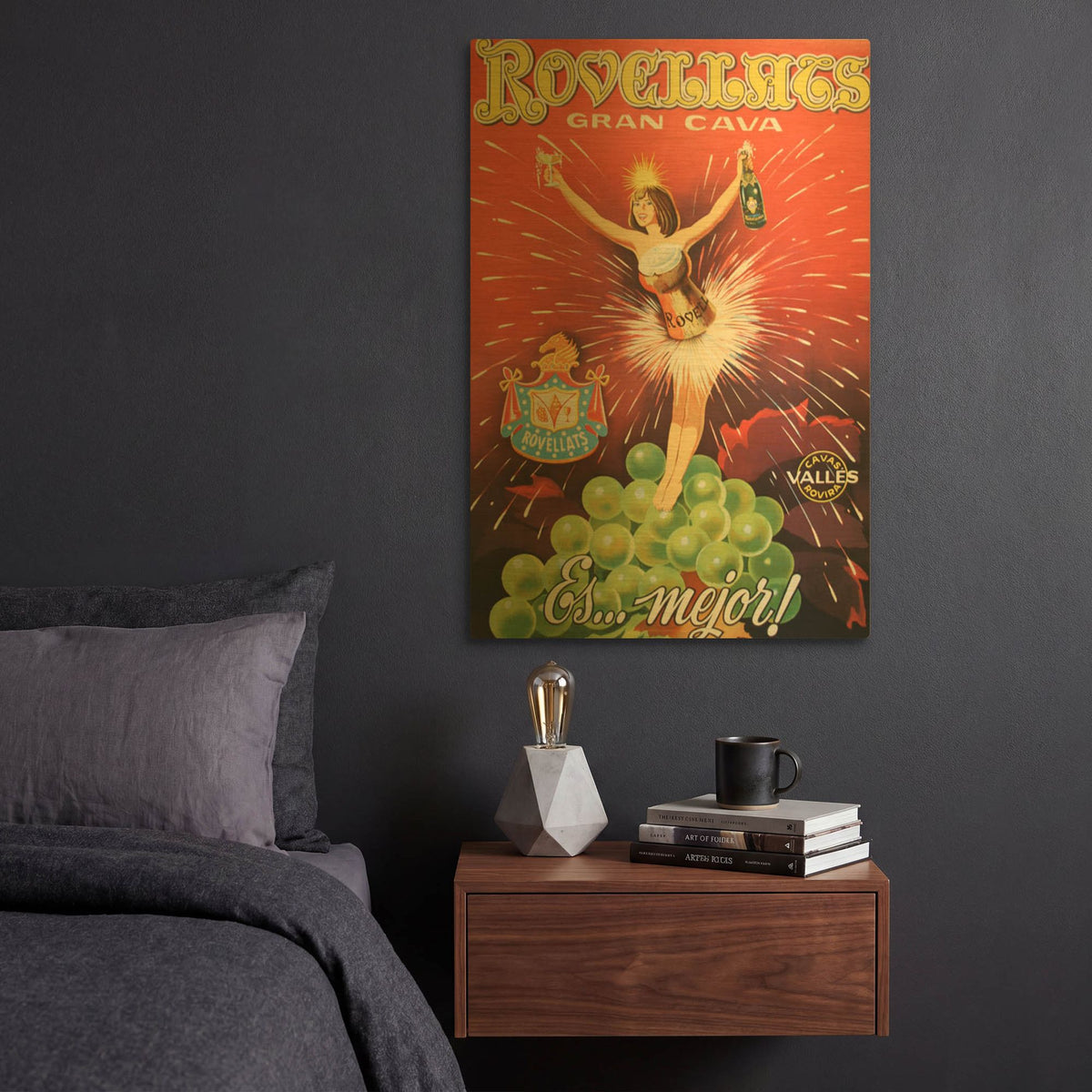 'Rovellats Gran Cava' By Vintage Posters Gold Metal Wall Art