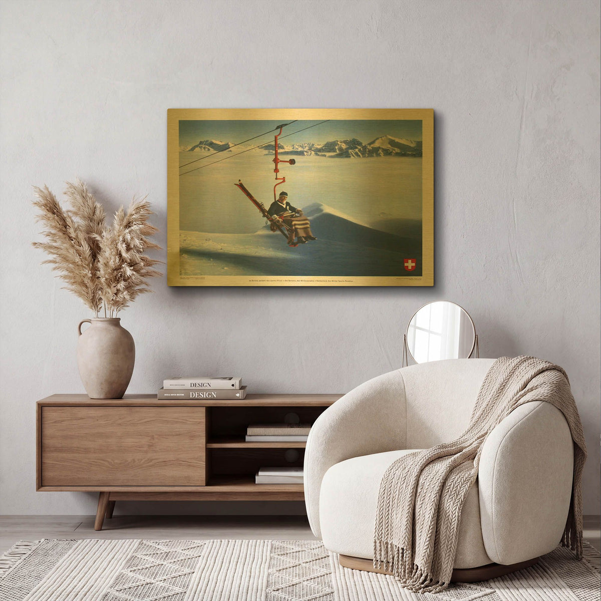 'La Suisse, Paradis des Sports d' By Vintage Posters Gold Metal Wall Art