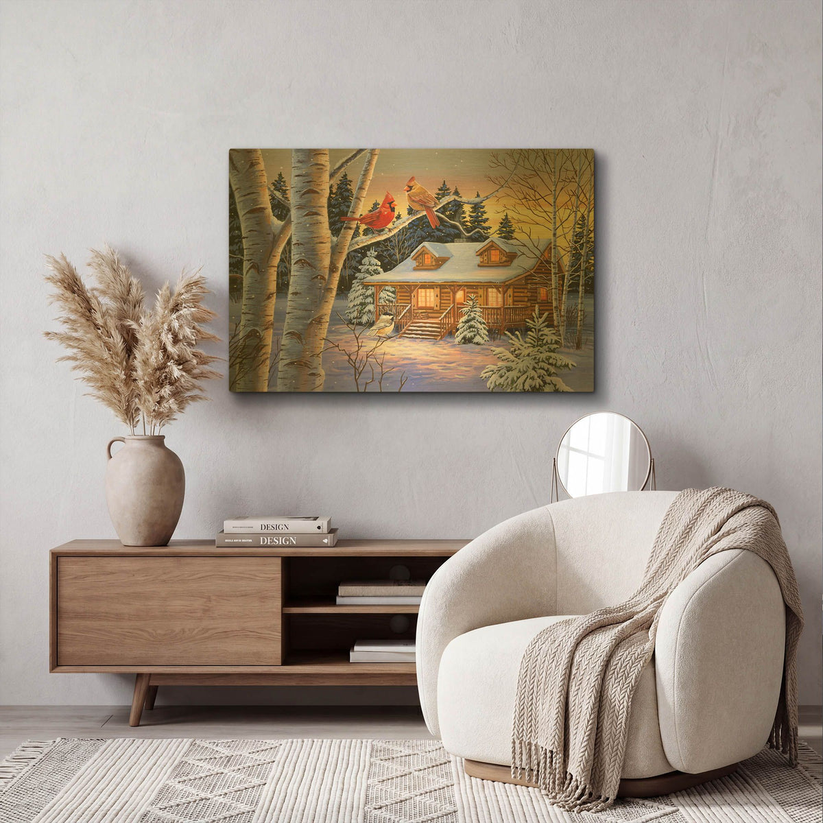 'Rustic Retreat' By William Vanderdasson Gold Metal Wall Art