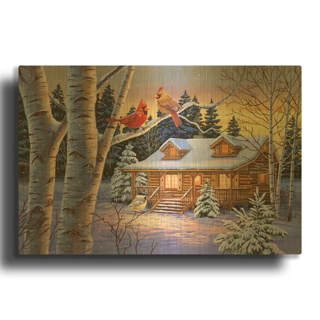 'Rustic Retreat' By William Vanderdasson Gold Metal Wall Art