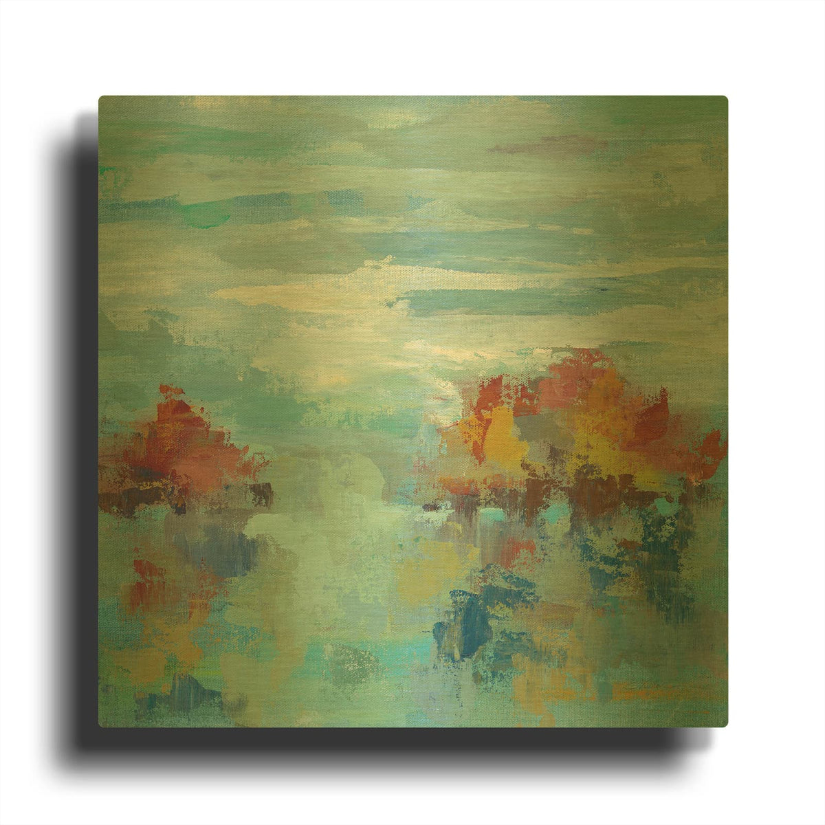 'Morning Mist II' By Silvia Vassileva Gold Metal Wall Art