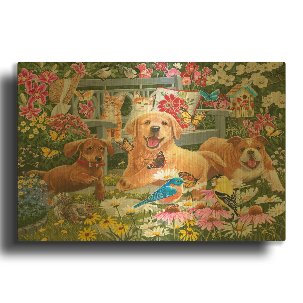 'The Chase' By William Vanderdasson Gold Metal Wall Art