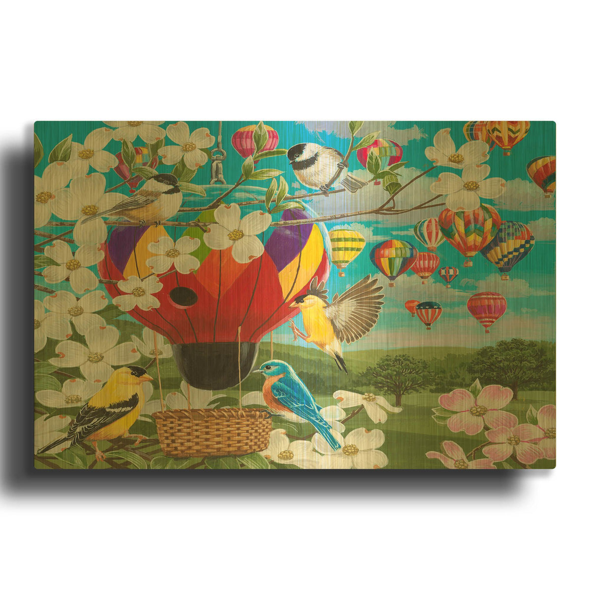 'Fancy Fliers' By William Vanderdasson Gold Metal Wall Art