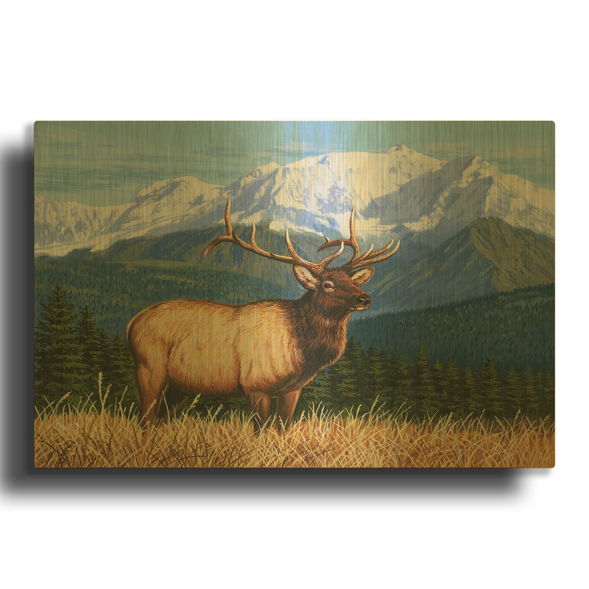 'Surveying His Domain' By William Vanderdasson Gold Metal Wall Art
