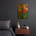 'Monarchs And Tulips' By William Vanderdasson Gold Metal Wall Art