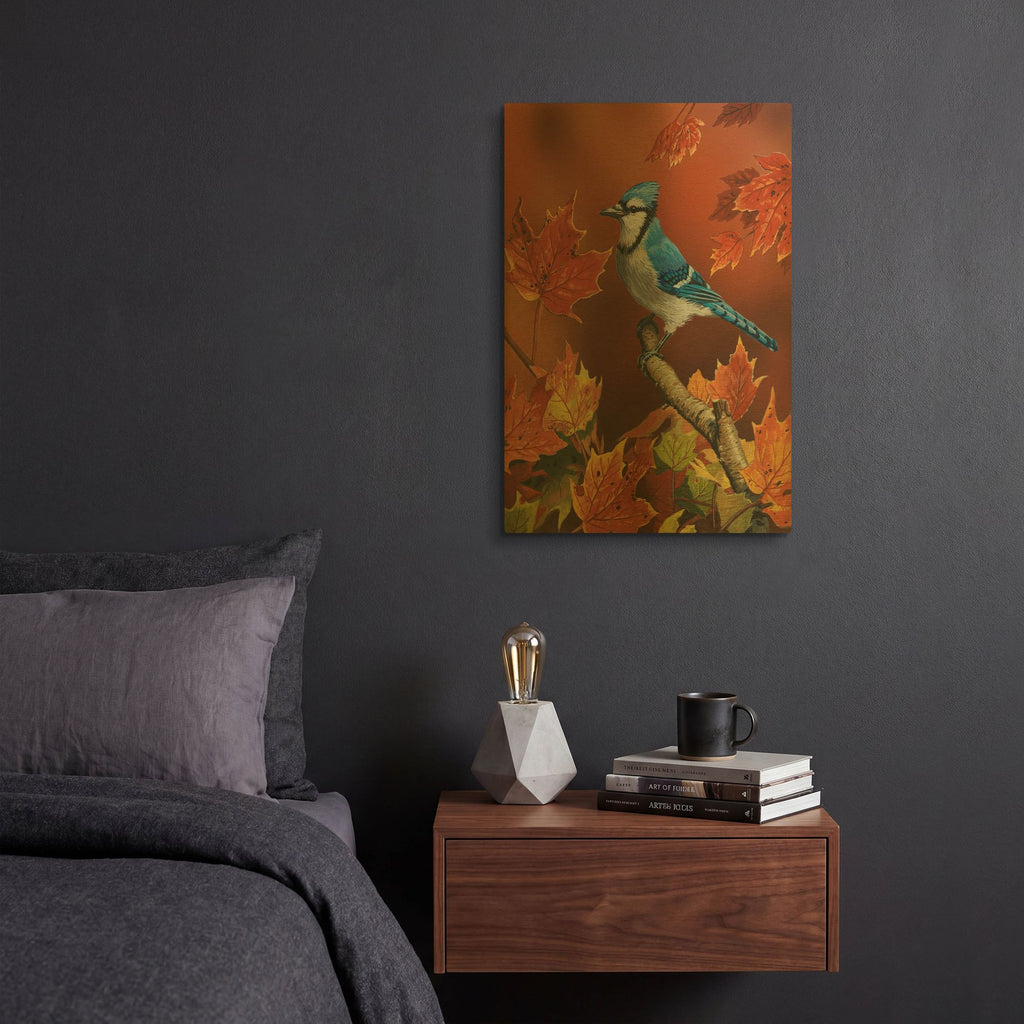 'Fall Colors' By William Vanderdasson Gold Metal Wall Art