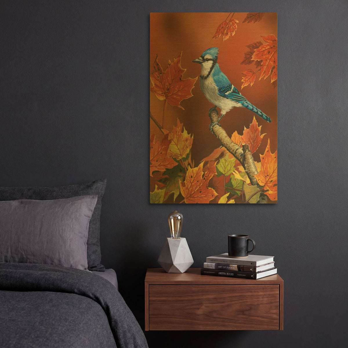 'Fall Colors' By William Vanderdasson Gold Metal Wall Art