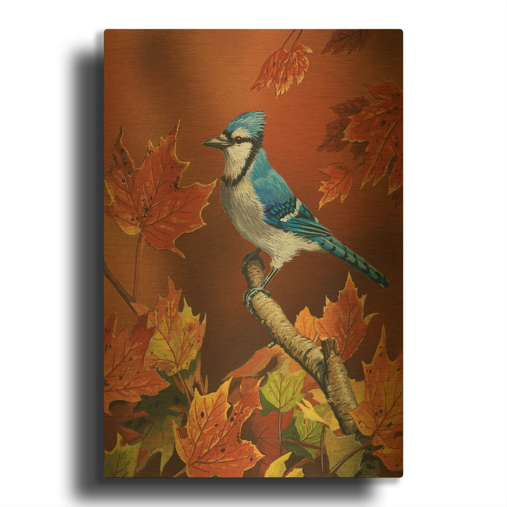 'Fall Colors' By William Vanderdasson Gold Metal Wall Art