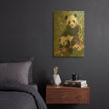 'Panda Paradise' By William Vanderdasson Gold Metal Wall Art