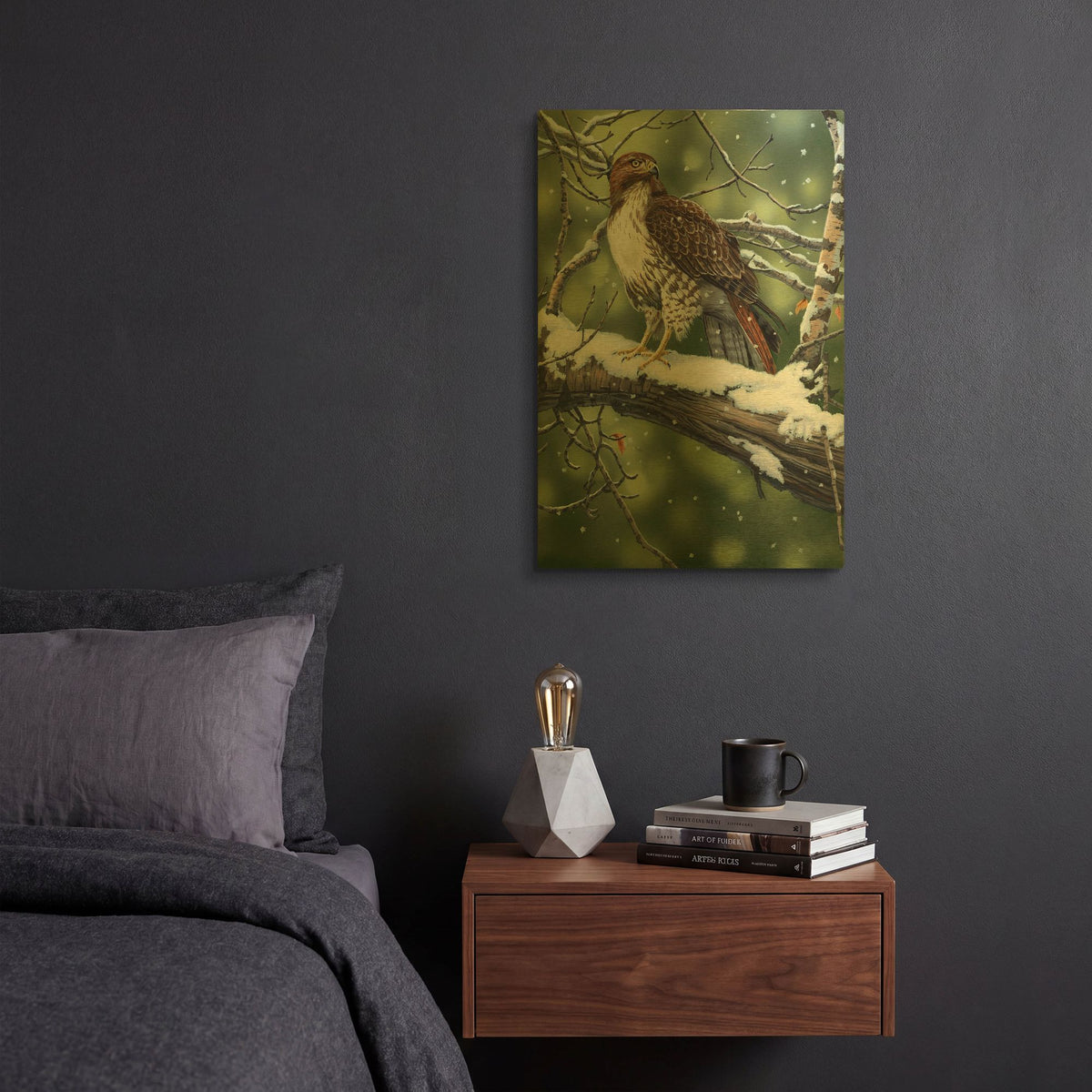 'Red Tailed Hawk' By William Vanderdasson Gold Metal Wall Art