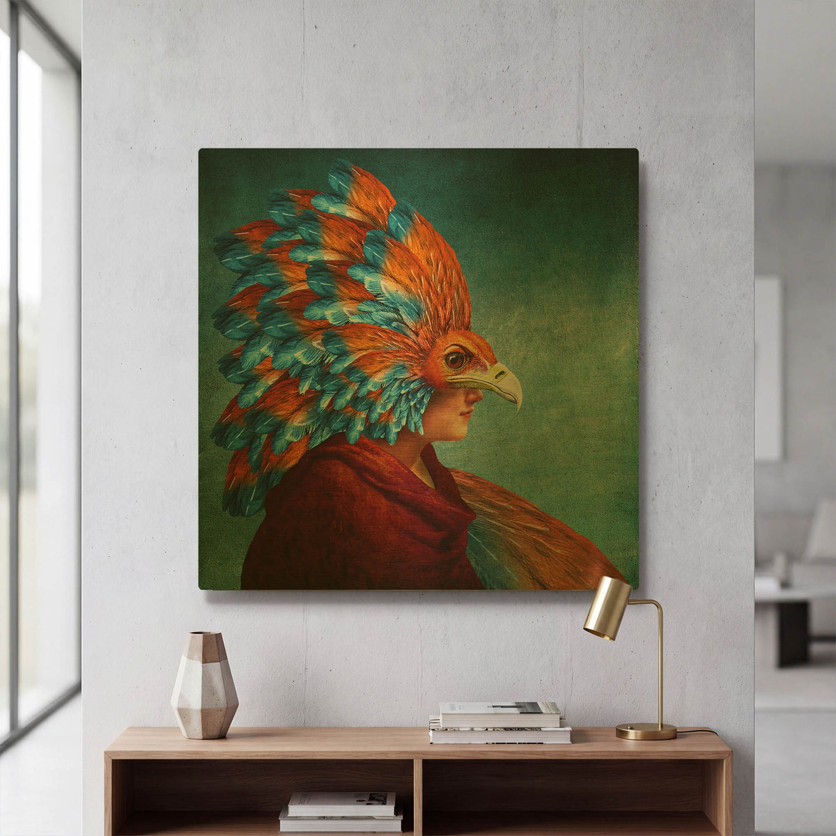 'Free-Spirited' By Diogo Verissimo Gold Metal Wall Art