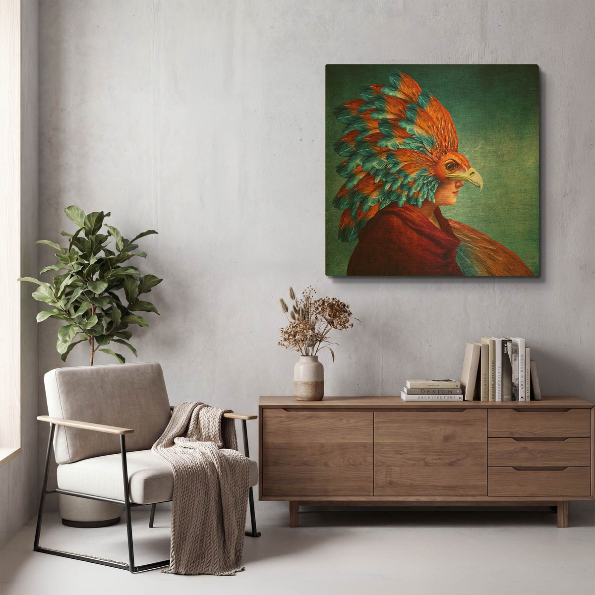 'Free-Spirited' By Diogo Verissimo Gold Metal Wall Art