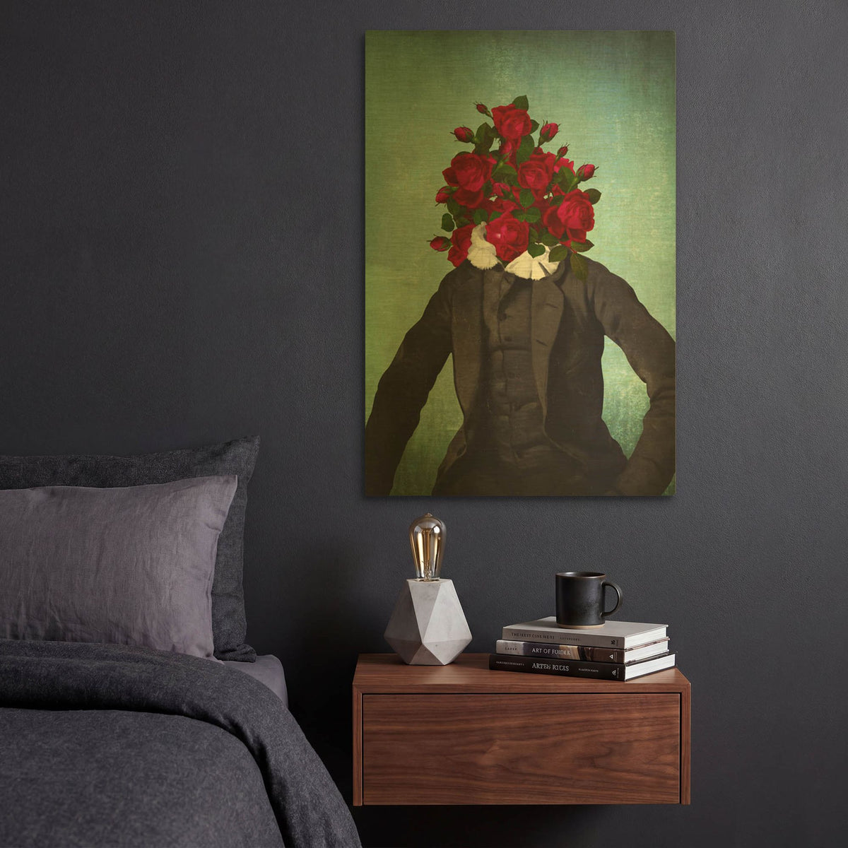 'Mr Romantic' By Diogo Verissimo Gold Metal Wall Art