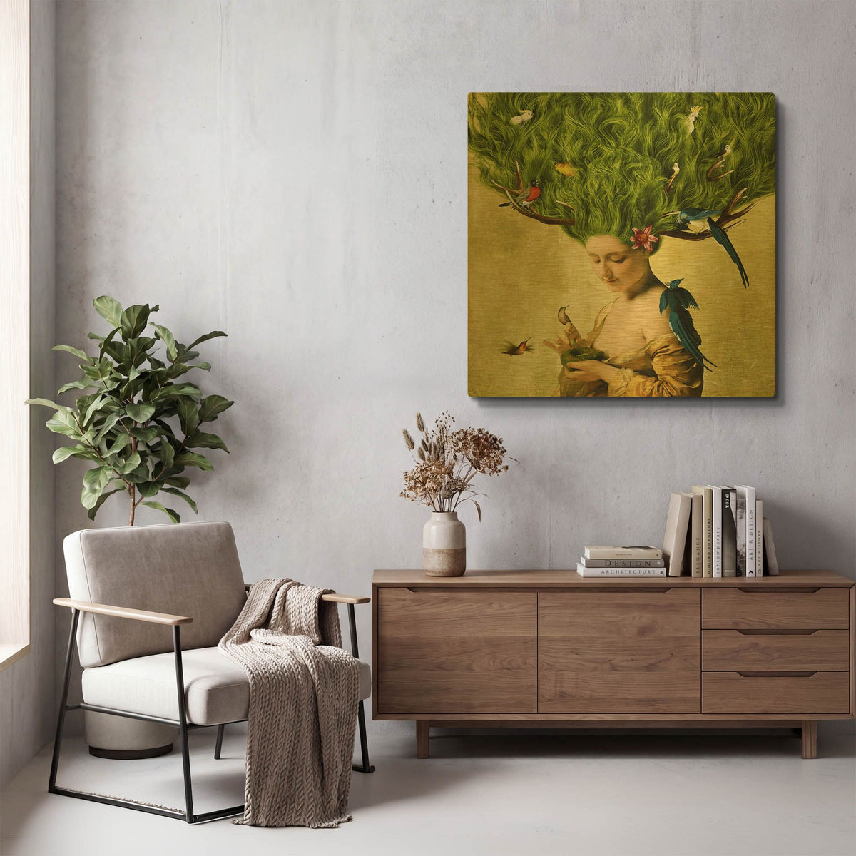 'Safe Haven' By Diogo Verissimo Gold Metal Wall Art