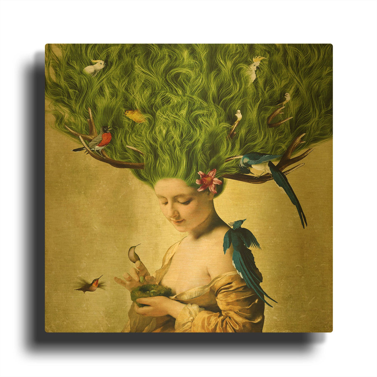 'Safe Haven' By Diogo Verissimo Gold Metal Wall Art