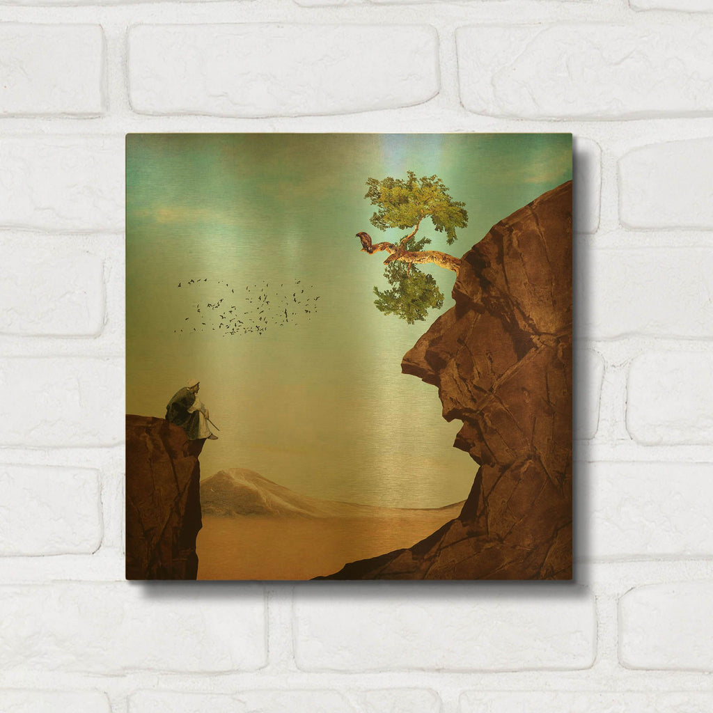 'The Old Man' By Diogo Verissimo Gold Metal Wall Art