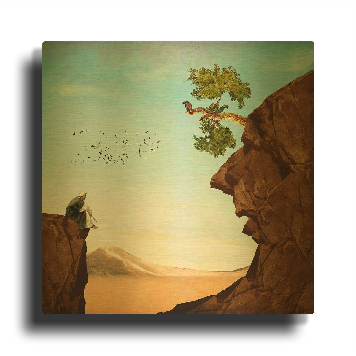 'The Old Man' By Diogo Verissimo Gold Metal Wall Art