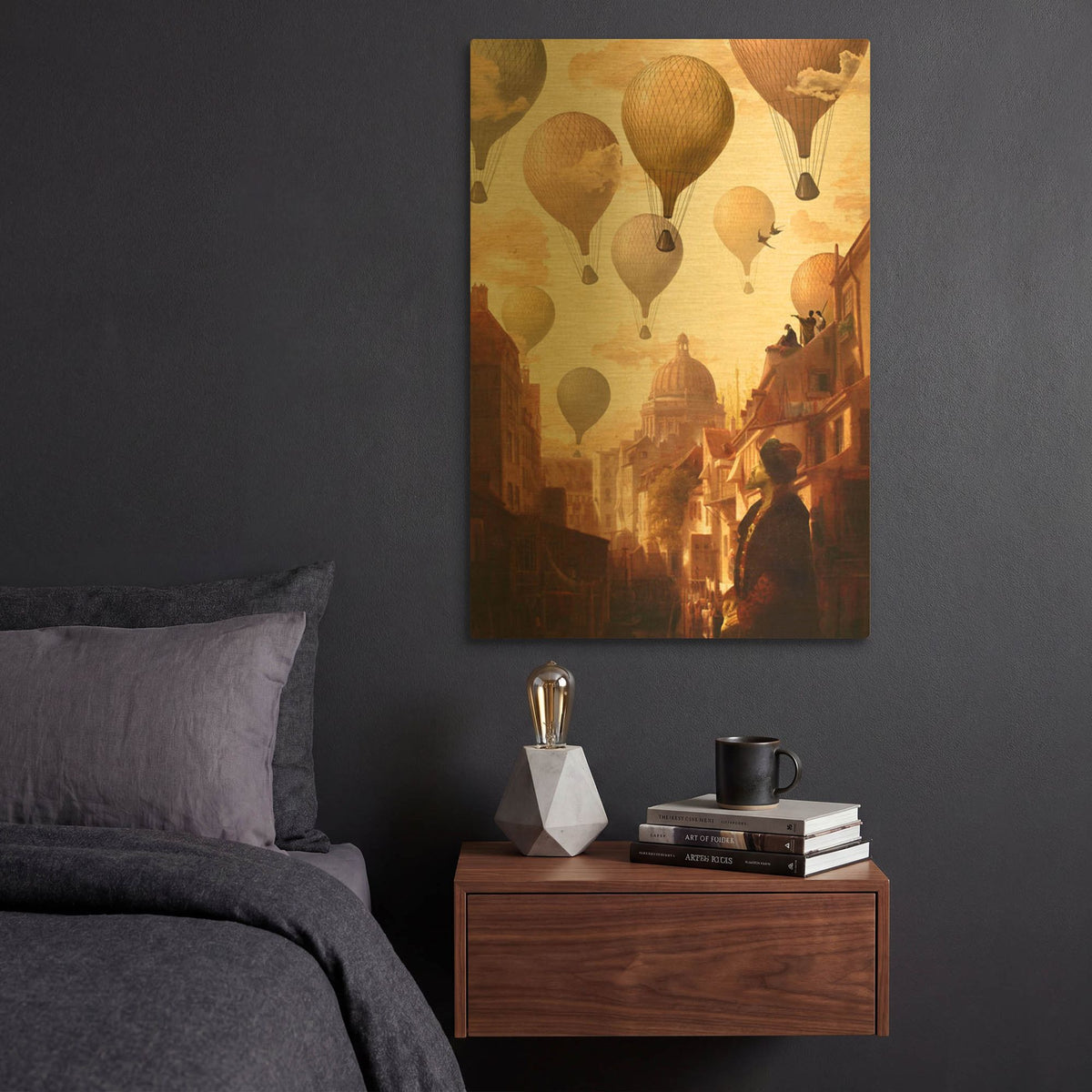 'Voyage to the Unkown' By Diogo Verissimo Gold Metal Wall Art