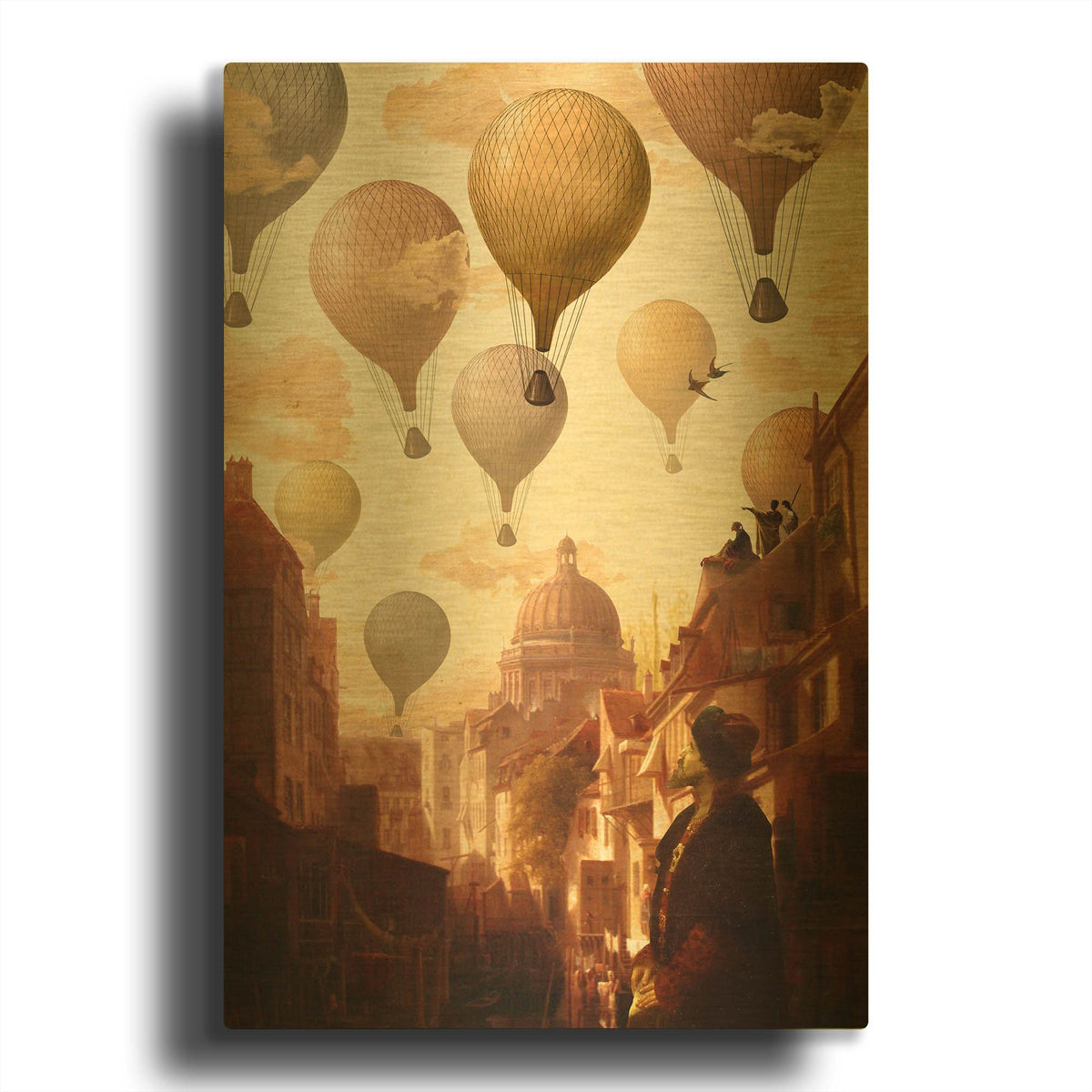 'Voyage to the Unkown' By Diogo Verissimo Gold Metal Wall Art