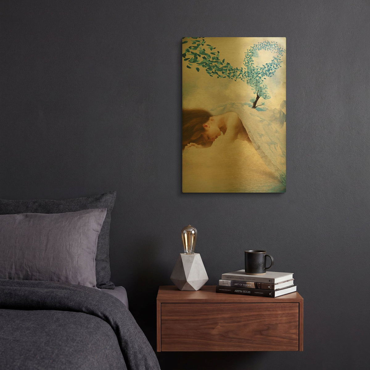 'Winter' By Diogo Verissimo Gold Metal Wall Art