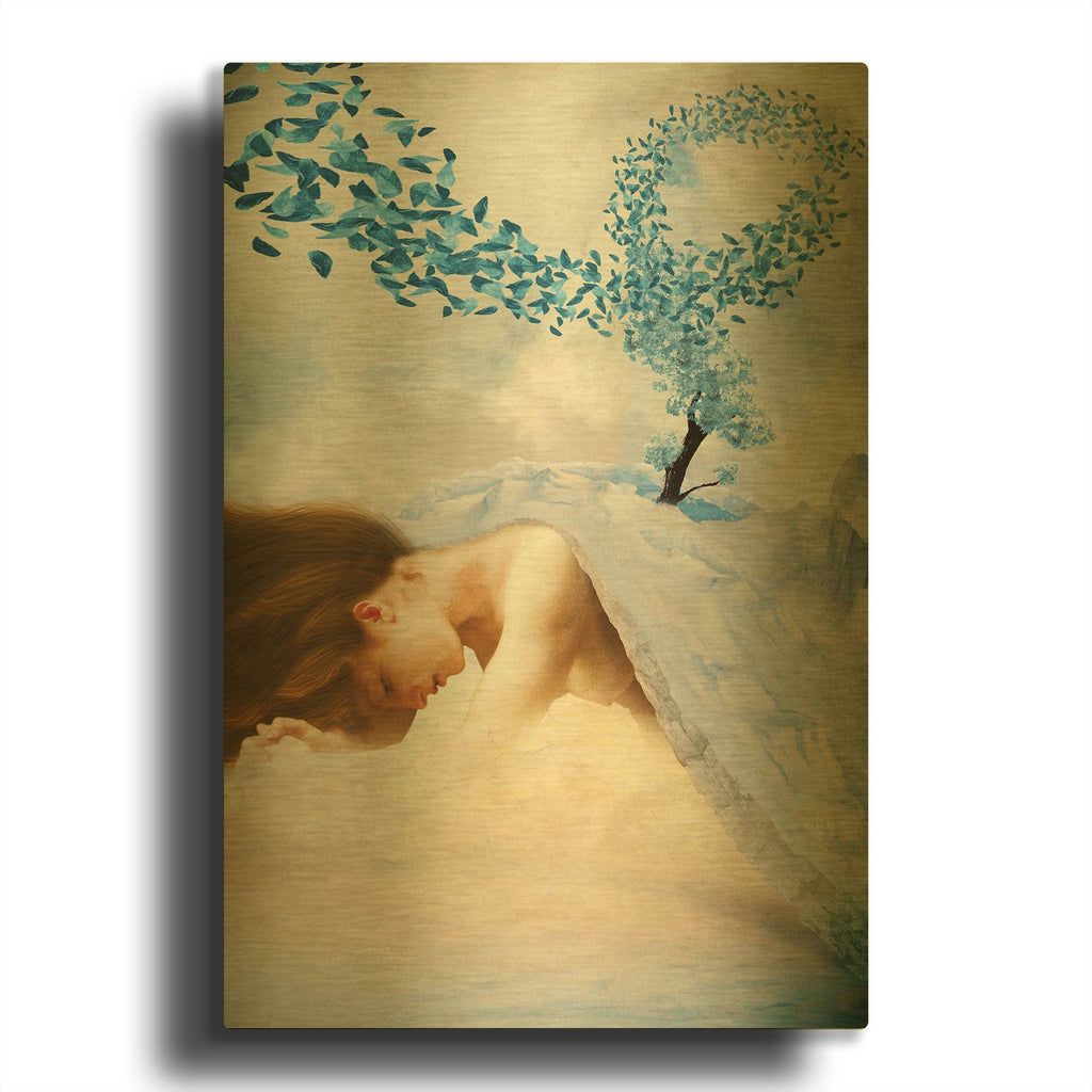 'Winter' By Diogo Verissimo Gold Metal Wall Art