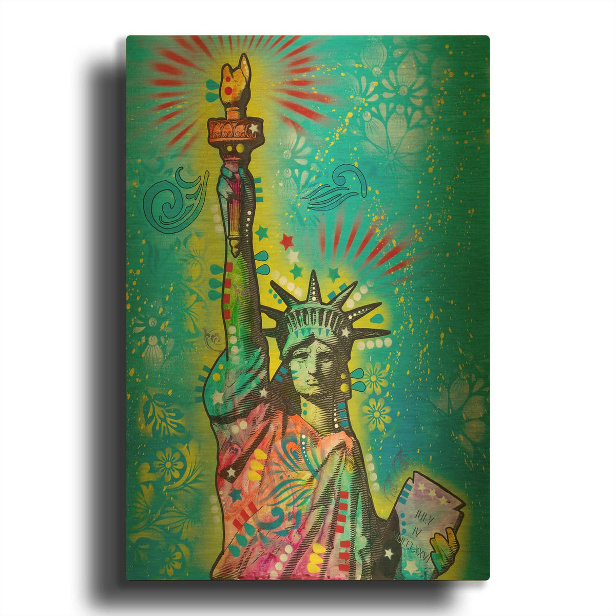 'Lady Liberty' By Dean Russo Gold Metal Wall Art