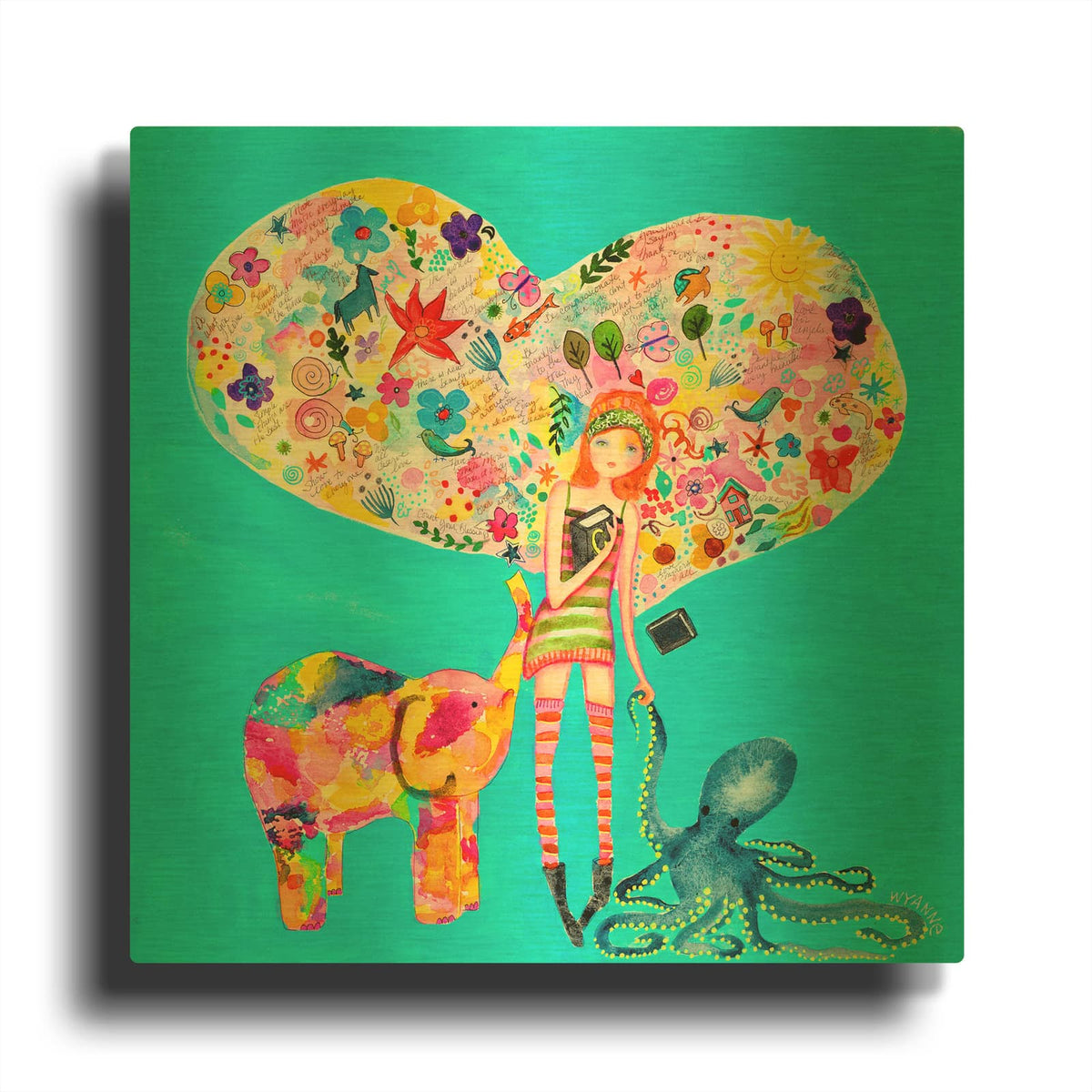 'The Big C' By Wyanne Gold Metal Wall Art