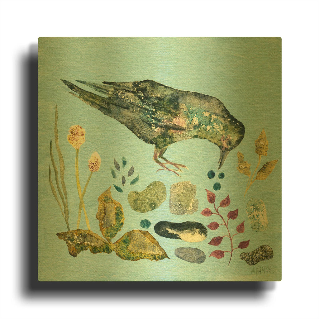 'Fallen Blueberries' By Wyanne Gold Metal Wall Art