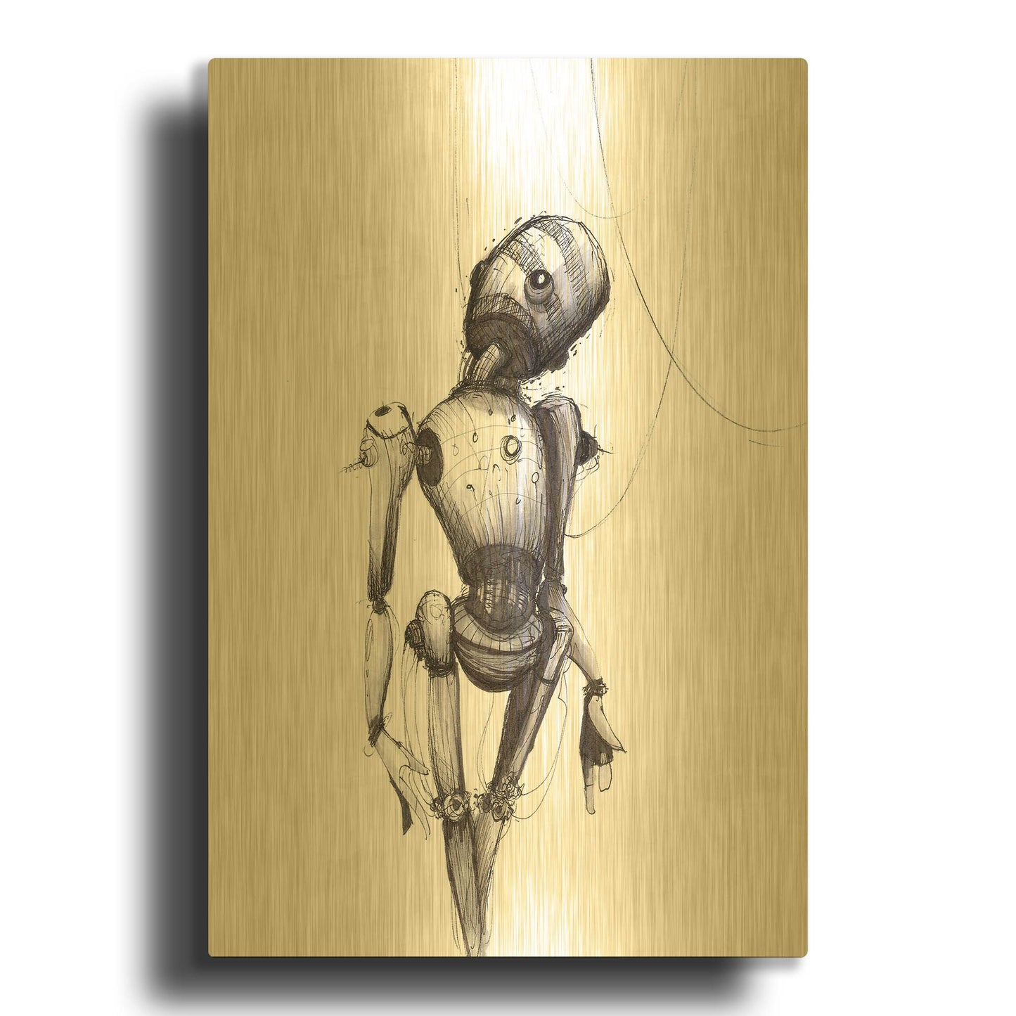 'Disconnect' By Craig Snodgrass Gold Metal Wall Art