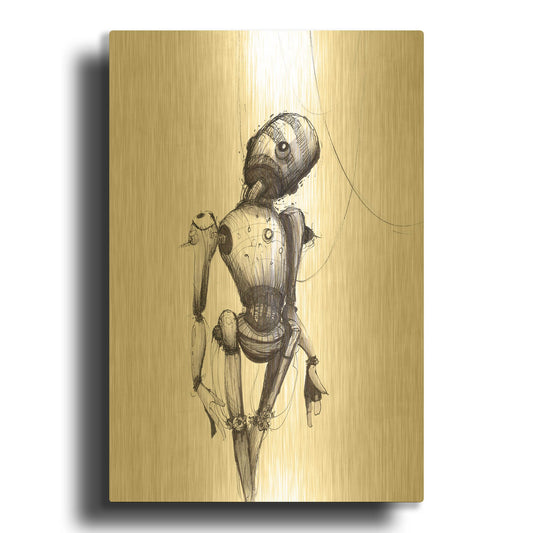 'Disconnect' By Craig Snodgrass Gold Metal Wall Art