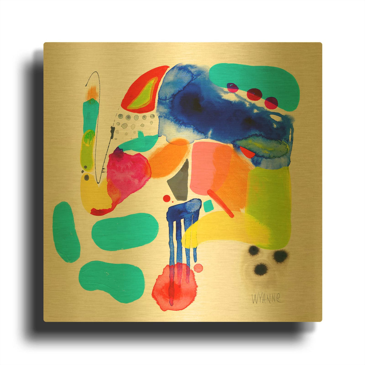 'Pull Toy' By Wyanne Gold Metal Wall Art