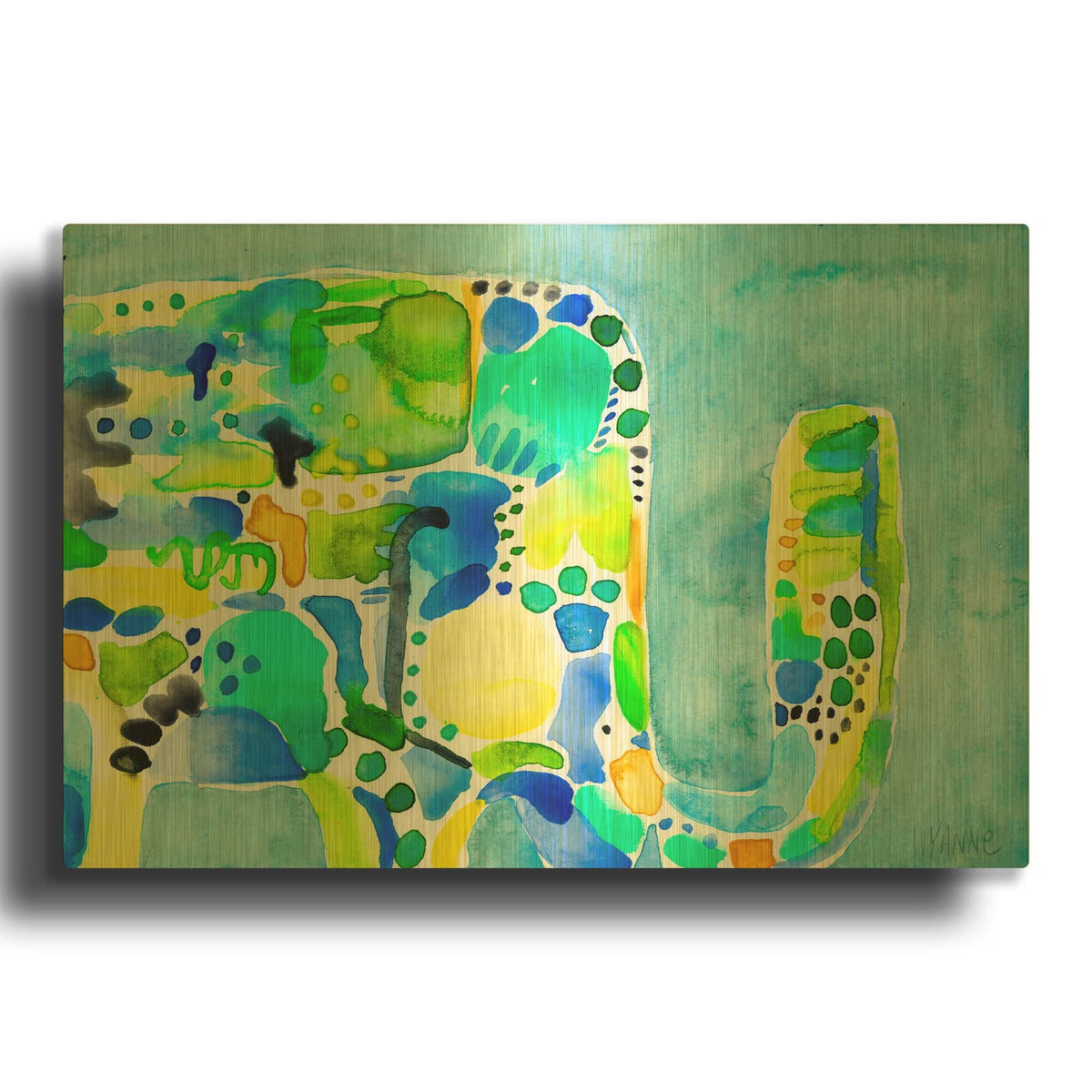 'Rainy Day Ellie' By Wyanne Gold Metal Wall Art
