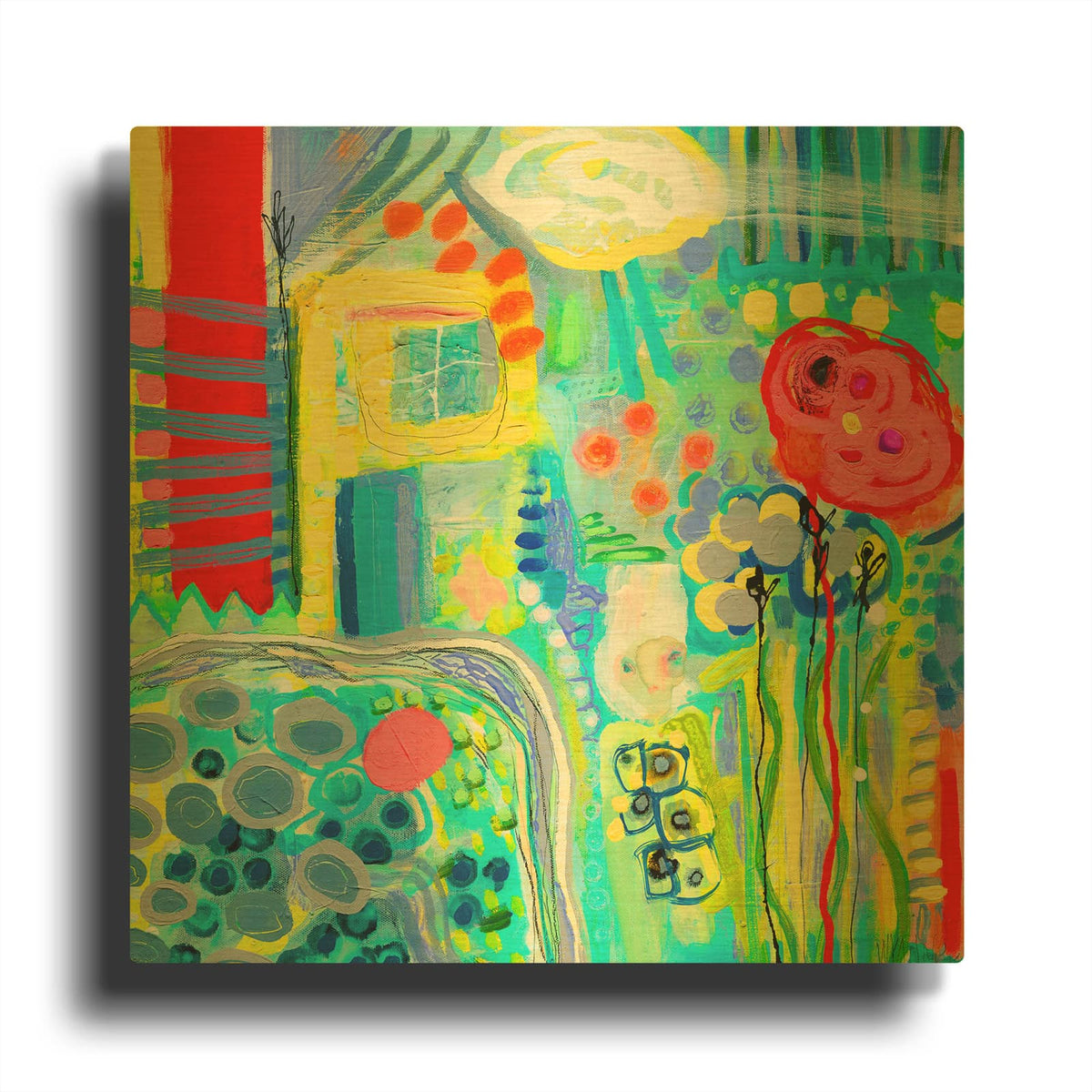 'The House on the Hill' By Wyanne Gold Metal Wall Art