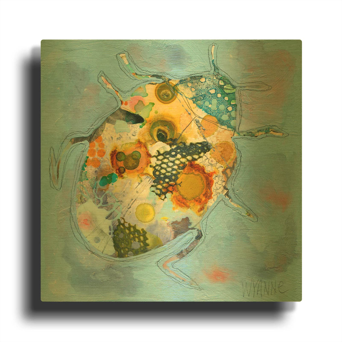 'Buddy' By Wyanne Gold Metal Wall Art