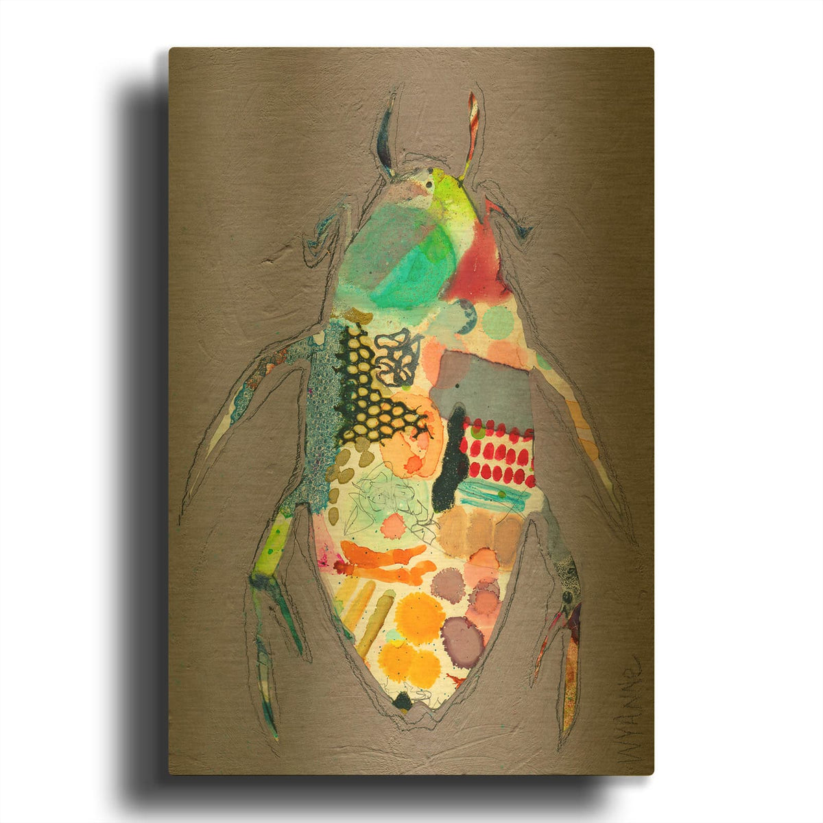 'John' By Wyanne Gold Metal Wall Art