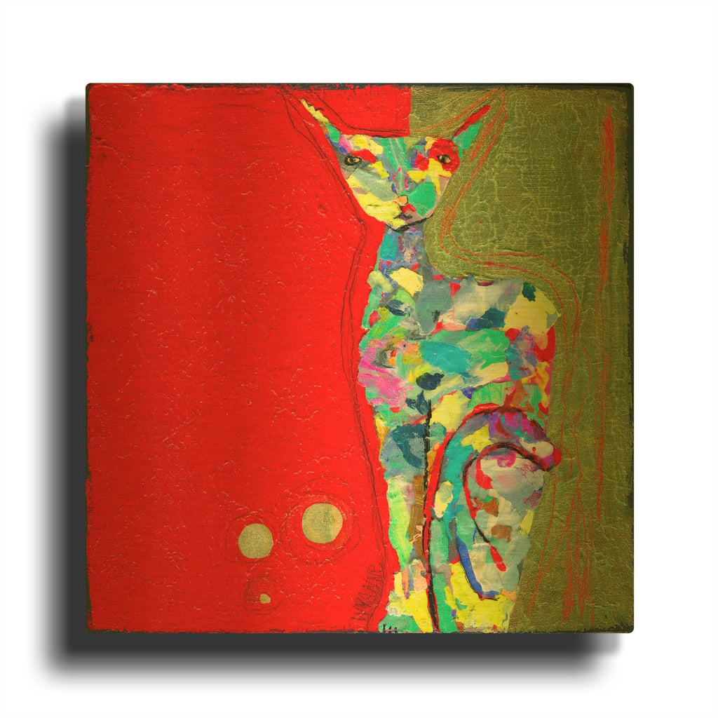 'Three Cent Attitude' By Wyanne Gold Metal Wall Art