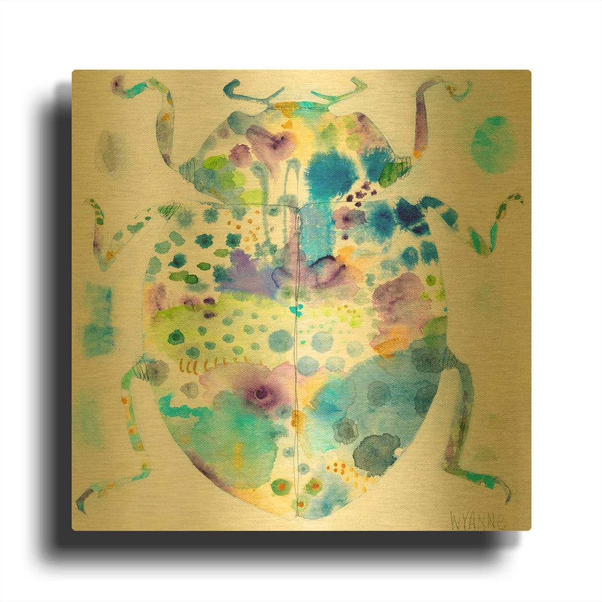 'Fat Boy' By Wyanne Gold Metal Wall Art