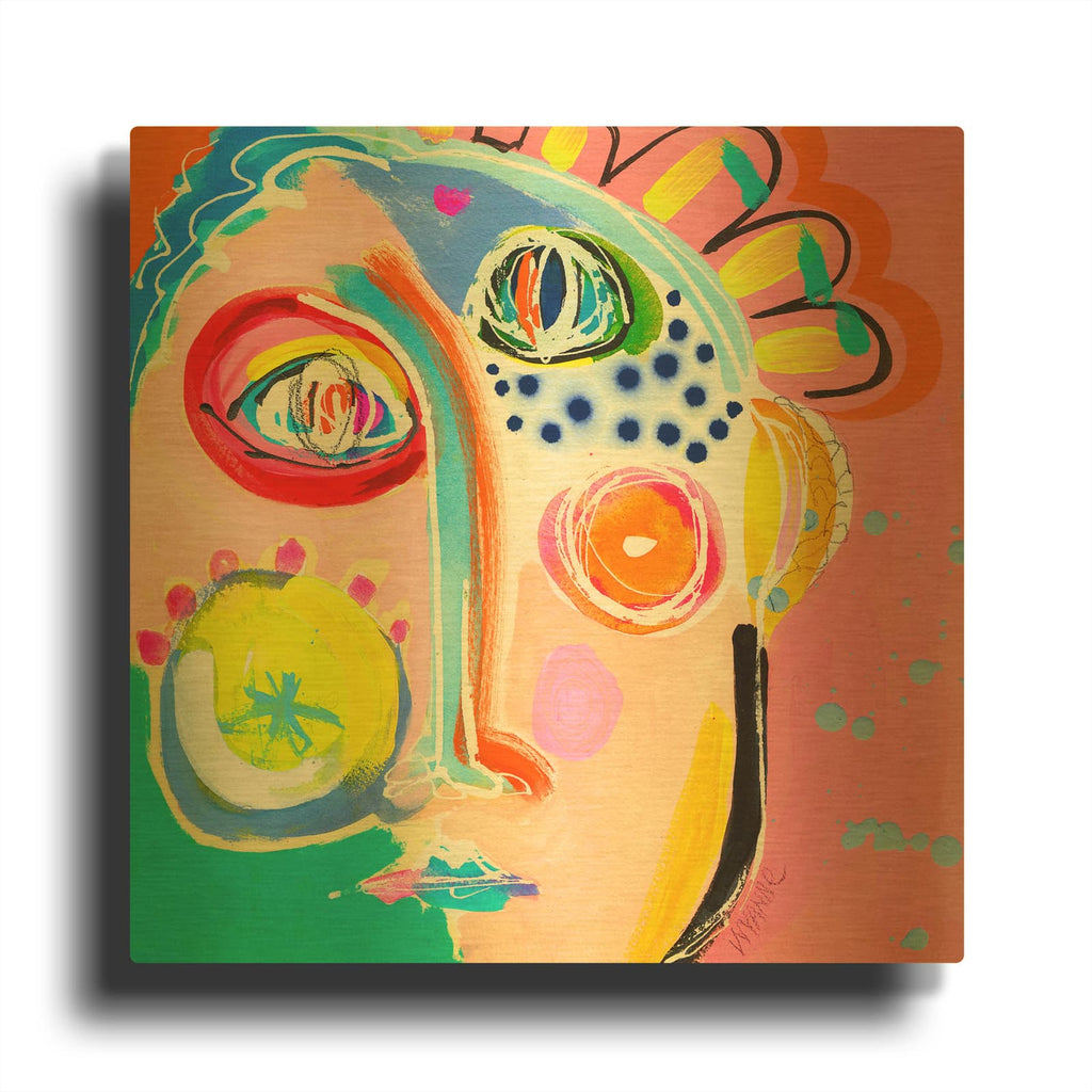 'Cheer Up' By Wyanne Gold Metal Wall Art