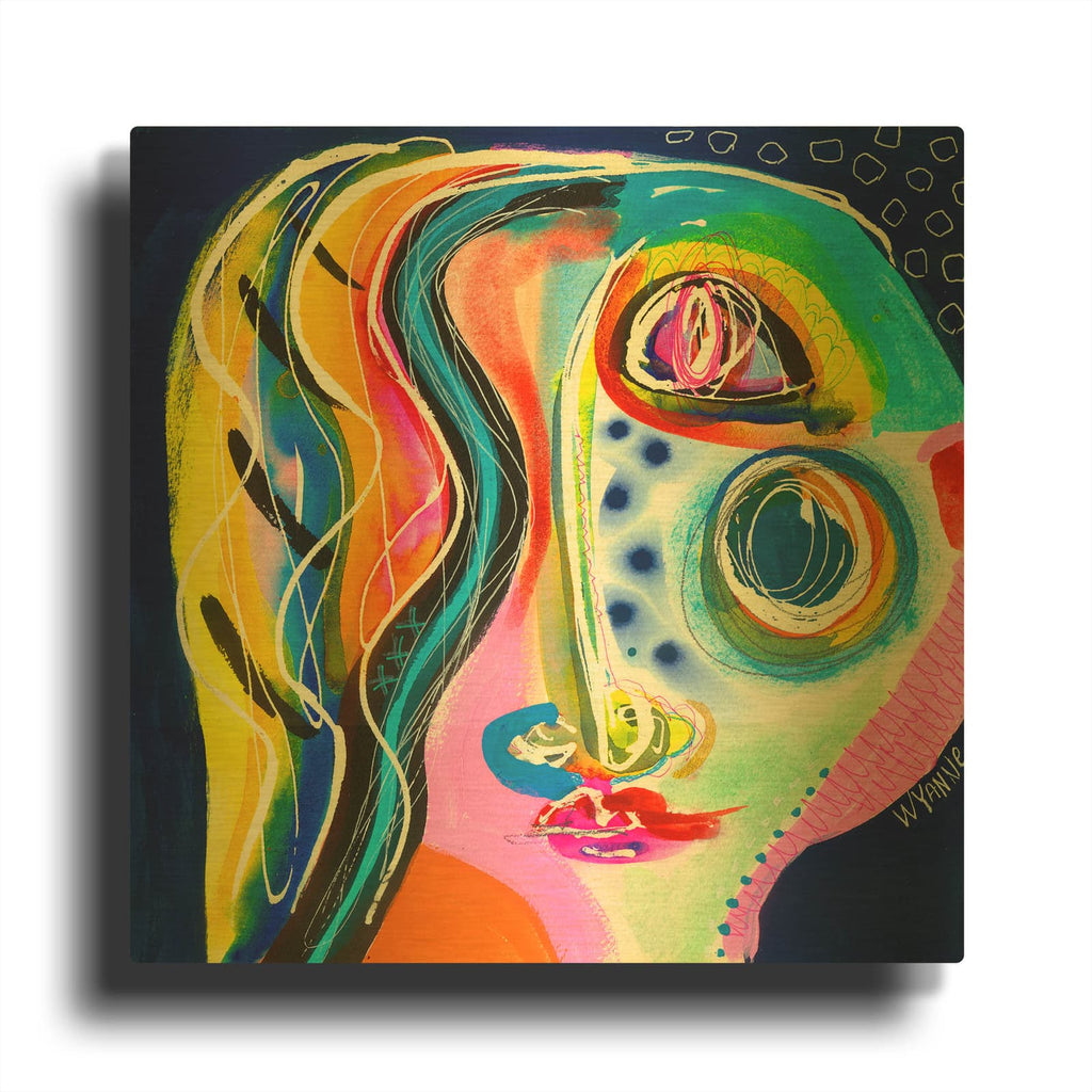 'She Surprised Herself' By Wyanne Gold Metal Wall Art