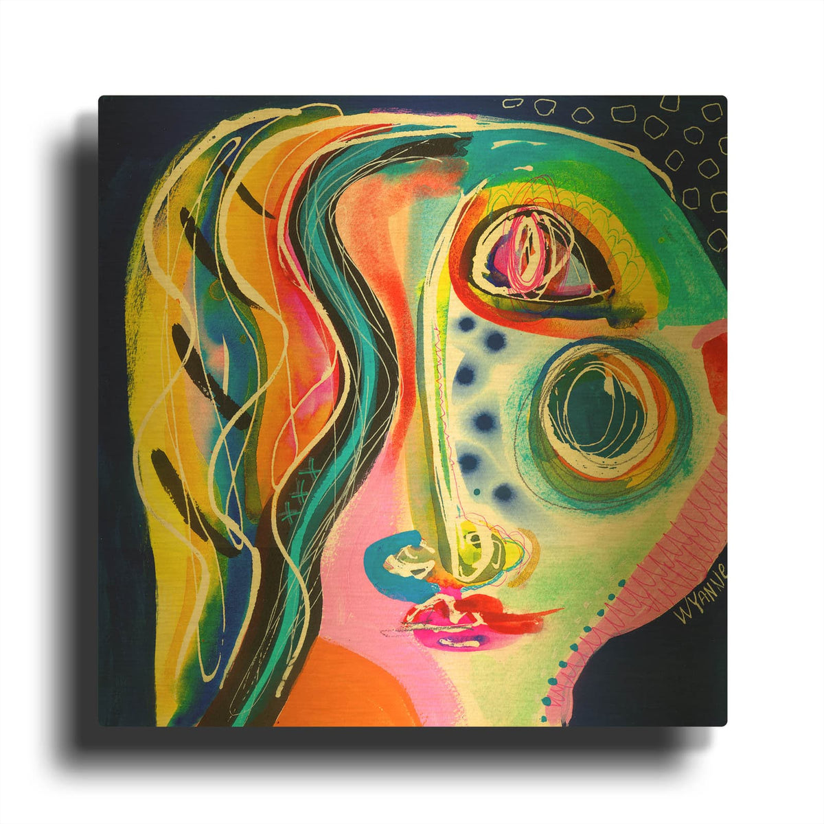 'She Surprised Herself' By Wyanne Gold Metal Wall Art