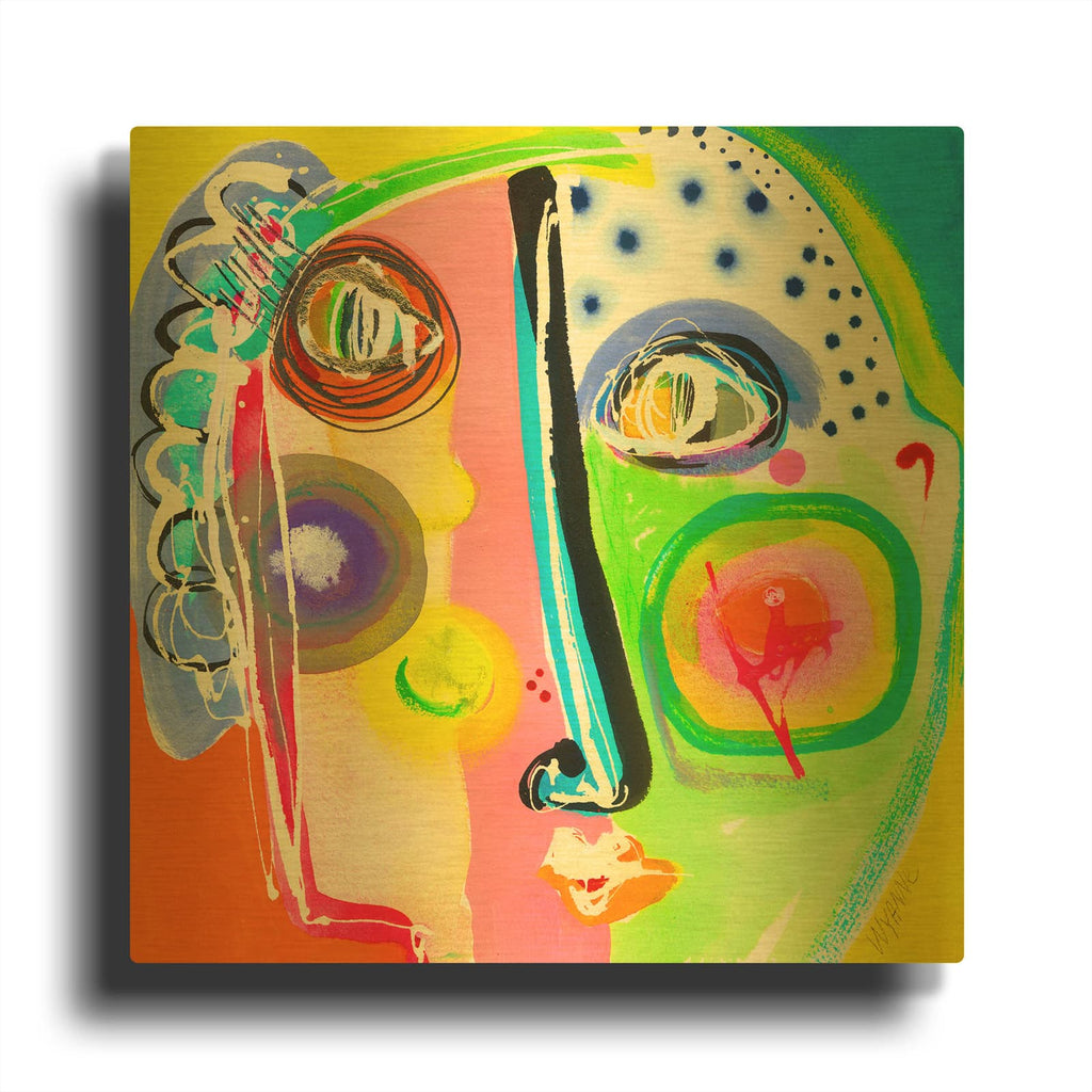 'Think Too Much' By Wyanne Gold Metal Wall Art