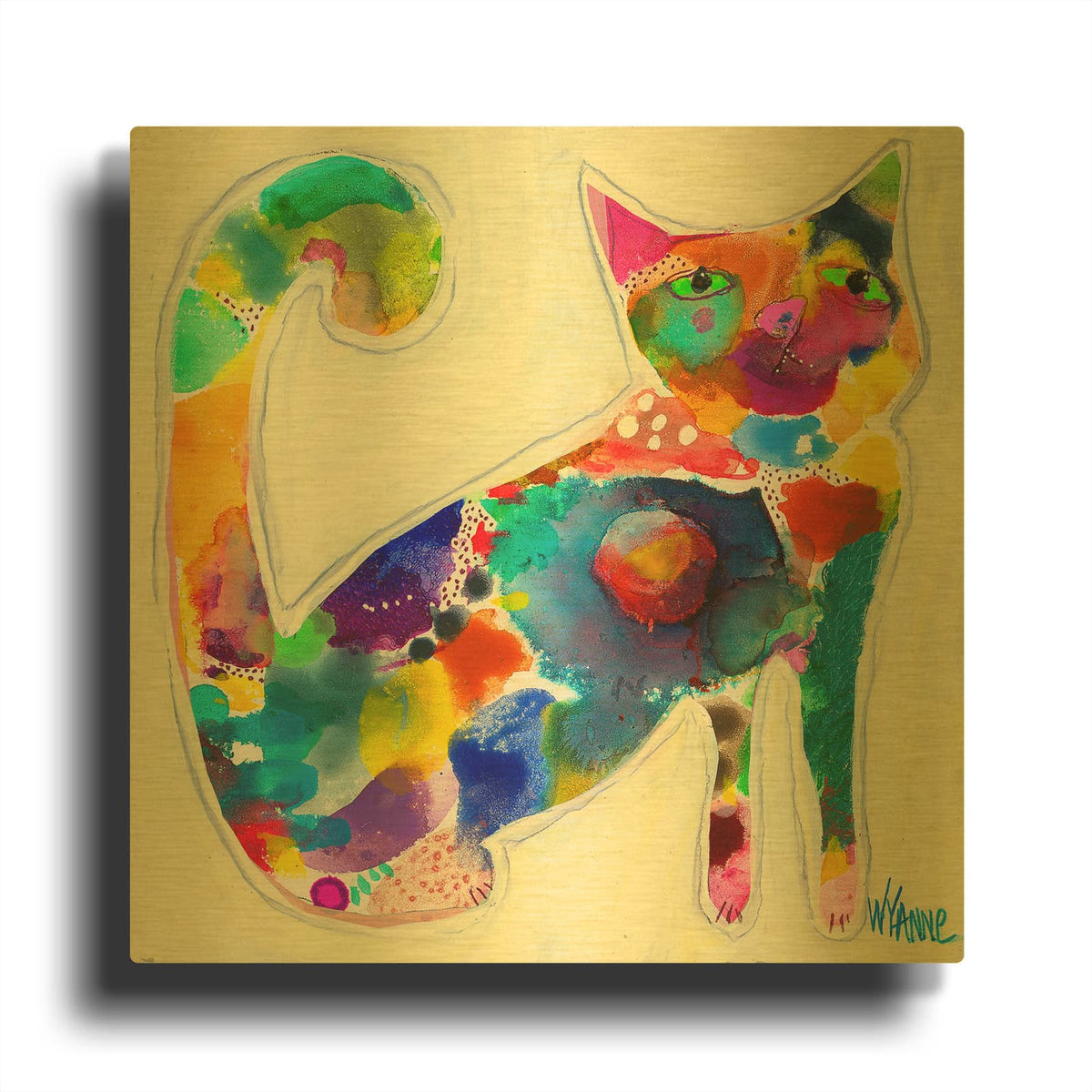 'Not Acceptable' By Wyanne Gold Metal Wall Art